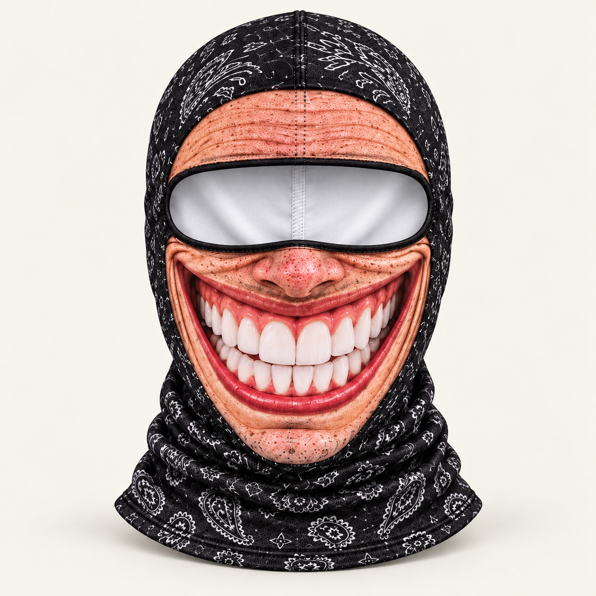 Chomp Chomp face-print balaclava by Origo