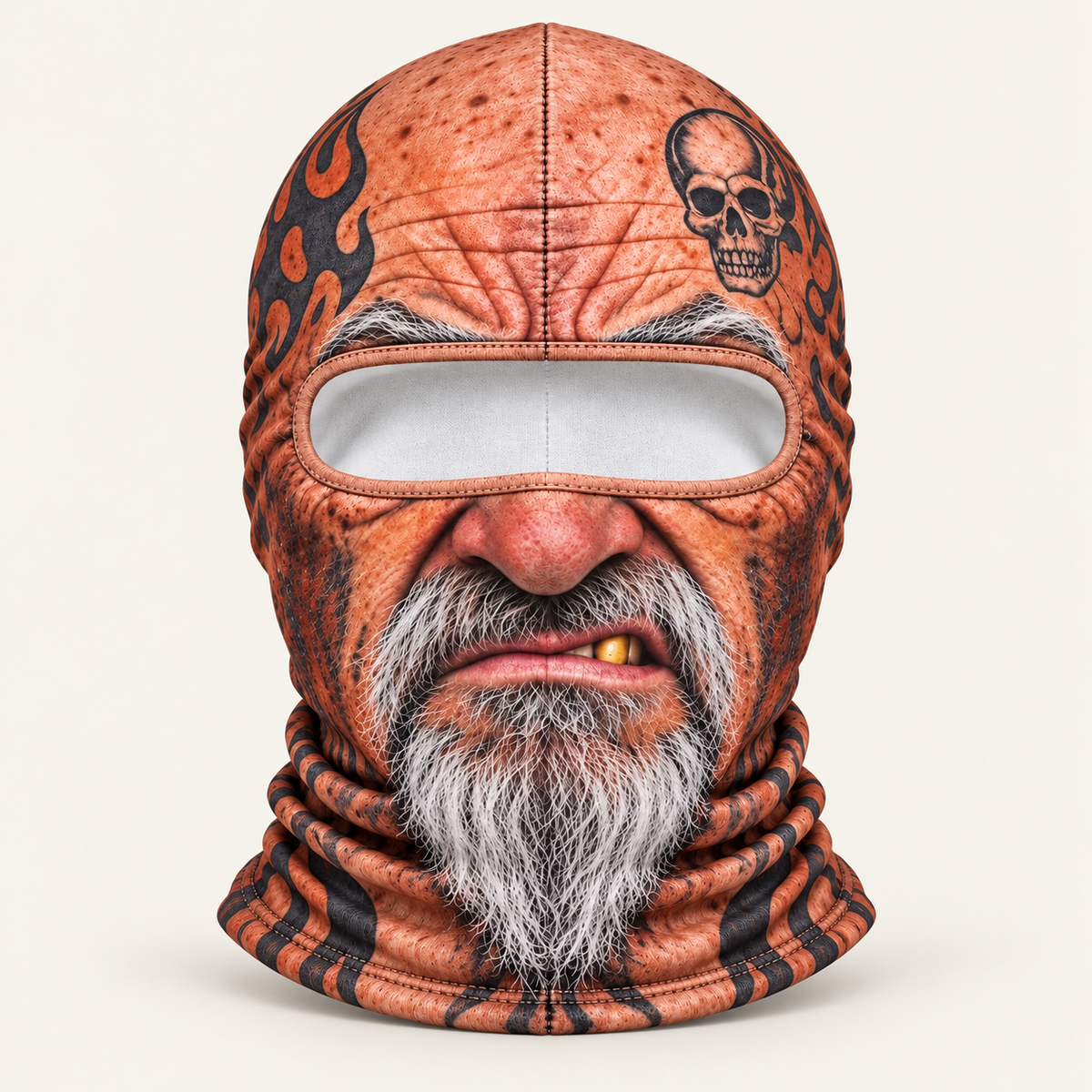 Bald & Dangerous face-print balaclava by Origo