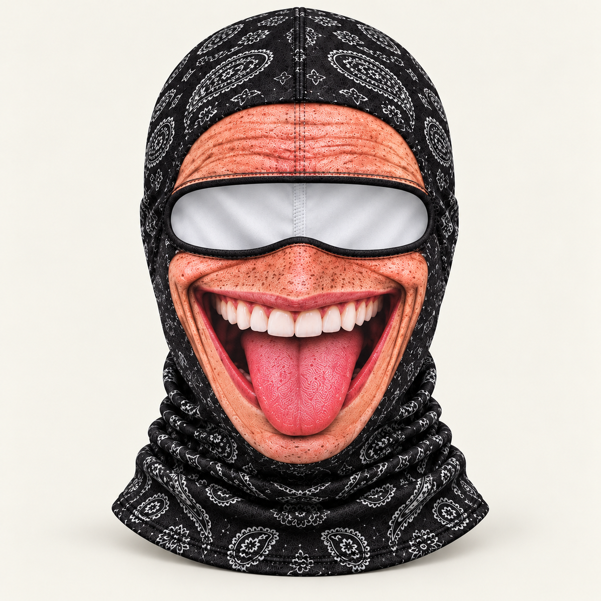 Lick & Send face-print balaclava by Origo