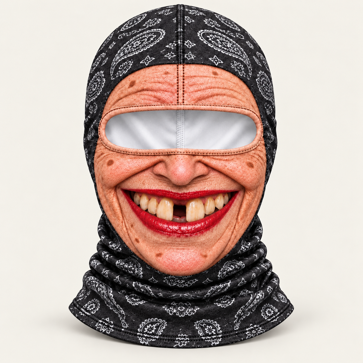 Toothless Ruth face-print balaclava by Origo