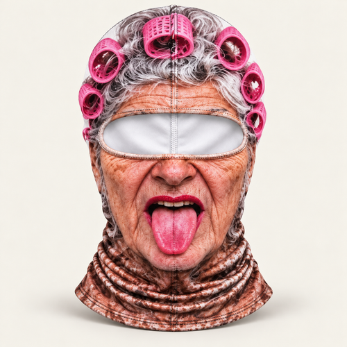 Granny Anarchy face-print balaclava by Origo