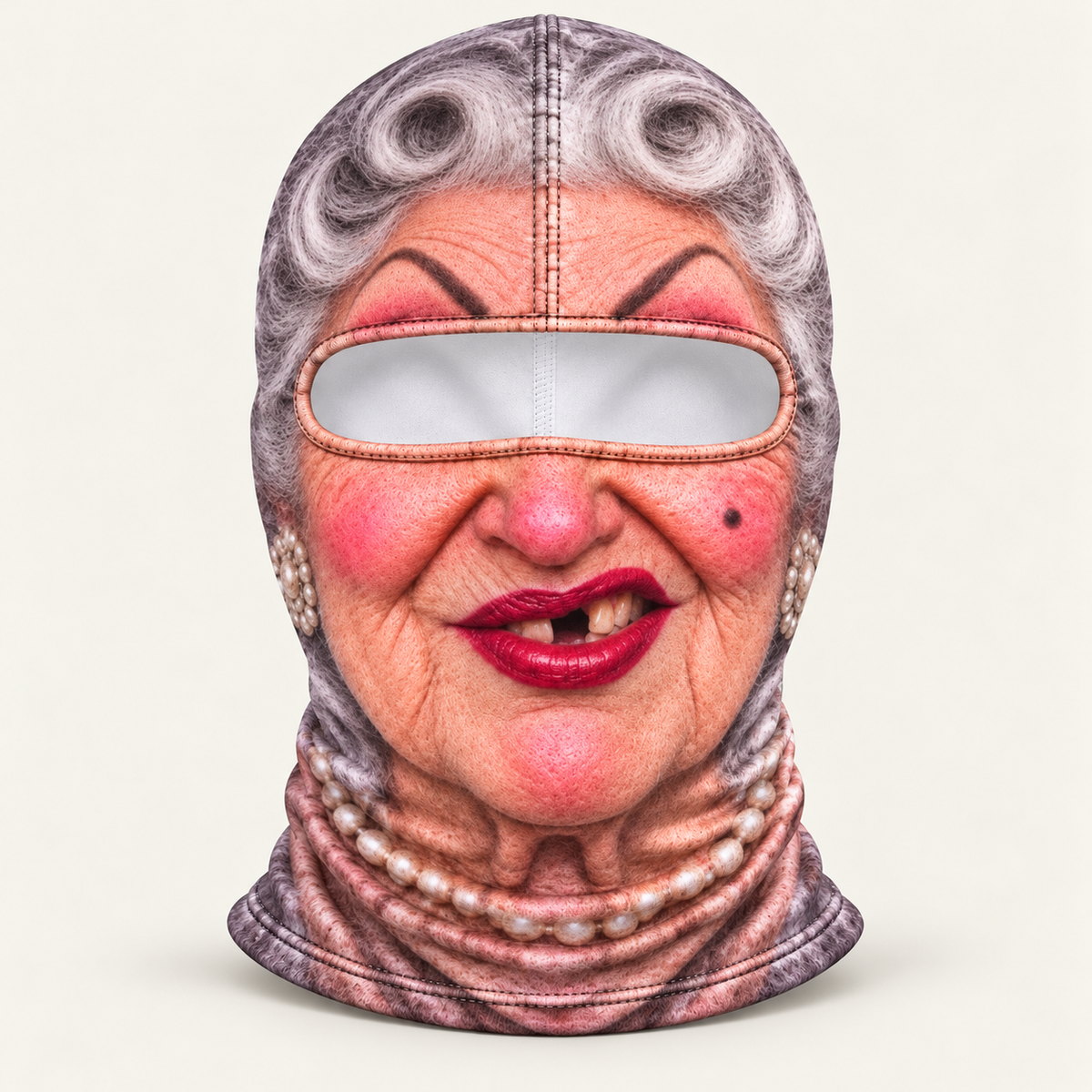 Silver Sass face-print balaclava by Origo